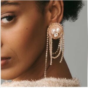 New Anthropologie sunset beaded looped drop earrings